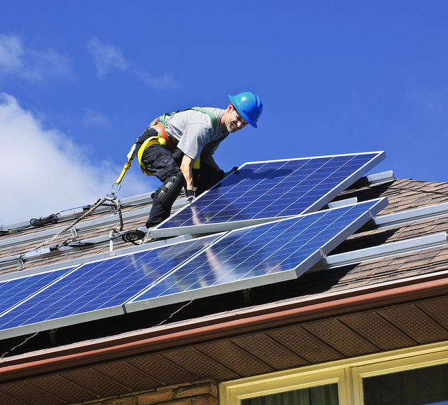 Rooftop solar installation